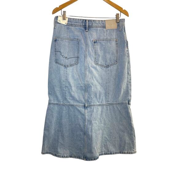 Free People We The Free Midas Denim Midi Skirt | Size 30 | NWT - Picture 4 of 11